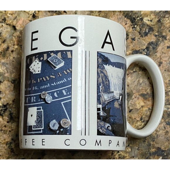 Las Vegas Vintage 2003 City Scenes Series STARBUCKS Coffee Mug MINTY - Picture 1 of 9